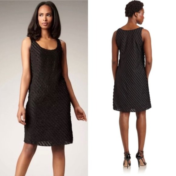 Eileen Fisher Dresses & Skirts - NWT Eileen Fisher Black Ruffled Silk Scoopneck Tank Dress Size 2 MSRP $238